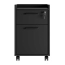 Συρταριέρα Γραφείου Gamer Megapap Τροχήλατη με Κλειδαριά Χρώμα Μαύρο 40x40x56εκ.