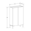 Παπουτσοθήκη - Ντουλάπι Pool Megapap Χρώμα Λευκό 72x34x119εκ.