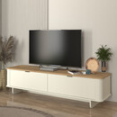 Έπιπλο Τηλεόρασης Bohema Megapap Χρώμα Ivory - Sepet oak 180x47x45,6εκ.
