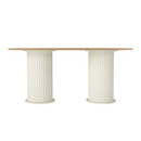 Τραπέζι Bohema Megapap Χρώμα Ivory - Sepet oak 180x90x77,7εκ.