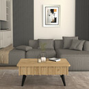 Τραπεζάκι Σαλονιού Gemma Megapap Χρώμα Sepet oak 90x59,6x36,8εκ.