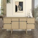 Μπουφές Lava Megapap Χρώμα Rota oak - Ανθρακί 150x44,6x76εκ.