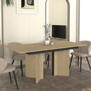 Τραπέζι Lava Megapap Χρώμα Rota oak - Ανθρακί 180x90x76,8εκ.