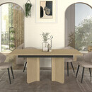 Τραπέζι Lava Megapap Χρώμα Rota oak - Ανθρακί 180x90x76,8εκ.