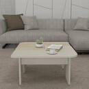 Τραπεζάκι Σαλονιού σετ 2τμχ Sevilla Megapap Χρώμα Sandstone - Travertine 75x75x37,4εκ.