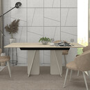 Τραπέζι Sevilla Megapap Χρώμα Sandstone - Travertine 180x90x75εκ.