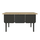 Τραπεζάκι Σαλονιού Pedro Megapap Χρώμα Ανθρακί - Rota oak 73,2x73,2x38,6εκ.
