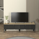 Έπιπλο Τηλεόρασης Pedro Megapap Χρώμα Ανθρακί - Rota oak 180x35x50,7εκ.