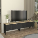 Έπιπλο Τηλεόρασης Pedro Megapap Χρώμα Ανθρακί - Rota oak 180x35x50,7εκ.
