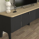 Έπιπλο Τηλεόρασης Pedro Megapap Χρώμα Ανθρακί - Rota oak 180x35x50,7εκ.