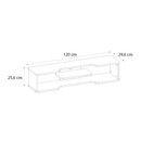 Έπιπλο Τηλεόρασης Επιτοίχιο Perry Megapap Χρώμα Λευκό 120x29,6x25,6εκ.