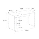 Γραφείο Εργασίας Dario Megapap Χρώμα Sepet oak - Λευκό 120x60x73,2εκ.