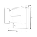 Καθρέπτης Μπάνιου Delo Μegapap Χρώμα Λευκό 62x17,5x60εκ.