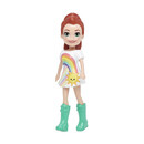 Mattel Polly Pocket Impulse Doll - Lila in Rainbow Dress (Hdw47)
