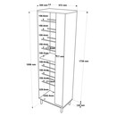 Παπουτσοθήκη ArteLibre INVERCLYDE Φυσικό/Ανθρακί Μοριοσανίδα/Μελαμίνη 57.2x35.5x173.6cm