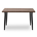 Τραπέζι Levico Megapap mdf - Μεταλλικό Χρώμα Καπνιστή Καρυδιά 120x70x75εκ.