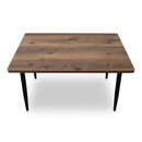 Τραπέζι Levico Megapap mdf - Μεταλλικό Χρώμα Καπνιστή Καρυδιά 120x70x75εκ.