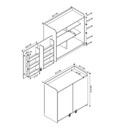 Ντουλάπι Κουζίνας - Μπάνιου Altay i Megapap Χρώμα Λευκό 97,8x44,1x91,5εκ.