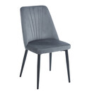 OLIVIA GREY VELVET/PU ΚΑΡΕΚΛΑ ΜΕΤΑΛΛΙΚΗ