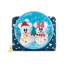 Loungefly Disney Snowman Mickey Minnie Snow Globe zip Around Wallet (Wdwa1786) Loungefly Disney Snowman Mickey Minnie Snow Globe zip Around Wallet (Wdwa1786)