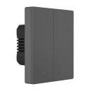 Έξυπνος Επιτοίχιος Διακόπτης Wifi Sonoff m5-2c-80 (2 Καναλιών, για Πλαίσιο, Γραφίτης)