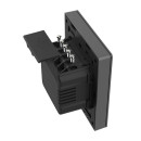 Έξυπνος Επιτοίχιος Διακόπτης Wifi Sonoff m5-2c-80 (2 Καναλιών, για Πλαίσιο, Γραφίτης)
