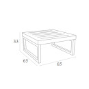 MYKONOS ΤΡΑΠΕΖΙ WHITE 65X65X33εκ. ΠΟΛ/ΝΙΟΥ