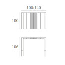 VEGAS BAR WHITE 100X100/140εκ. ΕΠΕΚΤ. ΠΟΛ/ΝΙΟΥ