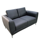 Καναπές Τριθέσιος ArteLibre ELFRIC Μαύρο PU 190x81x81cm