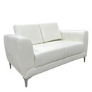 Καναπές Τριθέσιος ArteLibre ELFRIC Λευκό PU 190x81x81cm