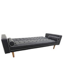 Καναπές Κρεβάτι Τριθέσιος ArteLibre AUBREY Γκρι Ύφασμα 224x88x84cm