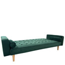 Καναπές Κρεβάτι Τριθέσιος ArteLibre AUBREY Πράσινο Ύφασμα 224x88x84cm