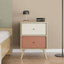 Κομοδίνο Terra Megapap Χρώμα Florida oak 44x44x61εκ.