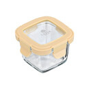 Estia Φαγητοδοχειο Click&seal Γυαλινο 160ml 18.9x14.5x6.7cm με Καπακι Πλαστικο Ivory