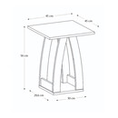 Τραπεζάκι Βοηθητικό - Κομοδίνο Deros Megapap Χρώμα Sepet oak 45x45x56εκ.