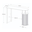 Τραπέζι Μπαρ Bohema Megapap Χρώμα Sepet oak - Ivory 150x51,6x101,8εκ.