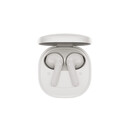 QCY Air White Semi-Ear TWS Earbuds, quad Mic ENC multi-point connection, leather grain case