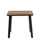 Τραπέζι Κήπου ArteLibre EPUPA Μαύρο/Καρυδί Αλουμίνιο/Ξύλο 80x80x73cm