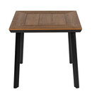 Τραπέζι Κήπου ArteLibre EPUPA Μαύρο/Καρυδί Αλουμίνιο/Ξύλο 80x80x73cm