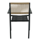 Πολυθρόνα Κήπου ArteLibre HORUS Μαύρο/Καφέ Αλουμίνιο/Rattan 56x58x83cm