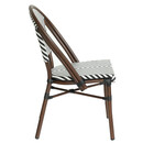 Πολυθρόνα Κήπου ArteLibre AKIRA Λευκό/Μαύρο/Καφέ Μπαμπού/Rattan 48x56x86cm