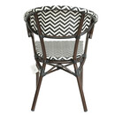 Πολυθρόνα Κήπου ArteLibre HARUTO Λευκό/Μαύρο/Καφέ Μπαμπού/Rattan 57x57x82cm