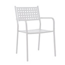 Πολυθρόνα Κήπου ArteLibre MONTU Λευκό Μέταλλο 54x51x84cm