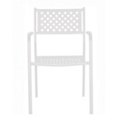 Πολυθρόνα Κήπου ArteLibre MONTU Λευκό Μέταλλο 54x51x84cm