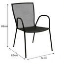 Πολυθρόνα Κήπου ArteLibre ANUKE Μαύρο Μέταλλο 54x62x89cm