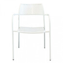 Πολυθρόνα Κήπου ArteLibre SOBEK Λευκό Μέταλλο 55x57x76cm