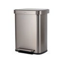 Estia Καδος Απορριματων Flatop Soft Close 50lt ματ Ινοξ