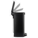 Estia Καδος Απορριματων Flatop Soft Close 50lt ματ Μαυρος