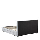 Κρεβάτι Διπλό ArteLibre PRODREAM Γκρι Ύφασμα 206x169x96cm (Στρώμα 160x200cm)