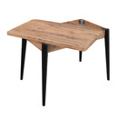 Τραπέζι Dolunay Megapap Επεκτεινόμενο Χρώμα Atlantic Pine - Μαύρο 100x60(120x100)x79,5εκ.